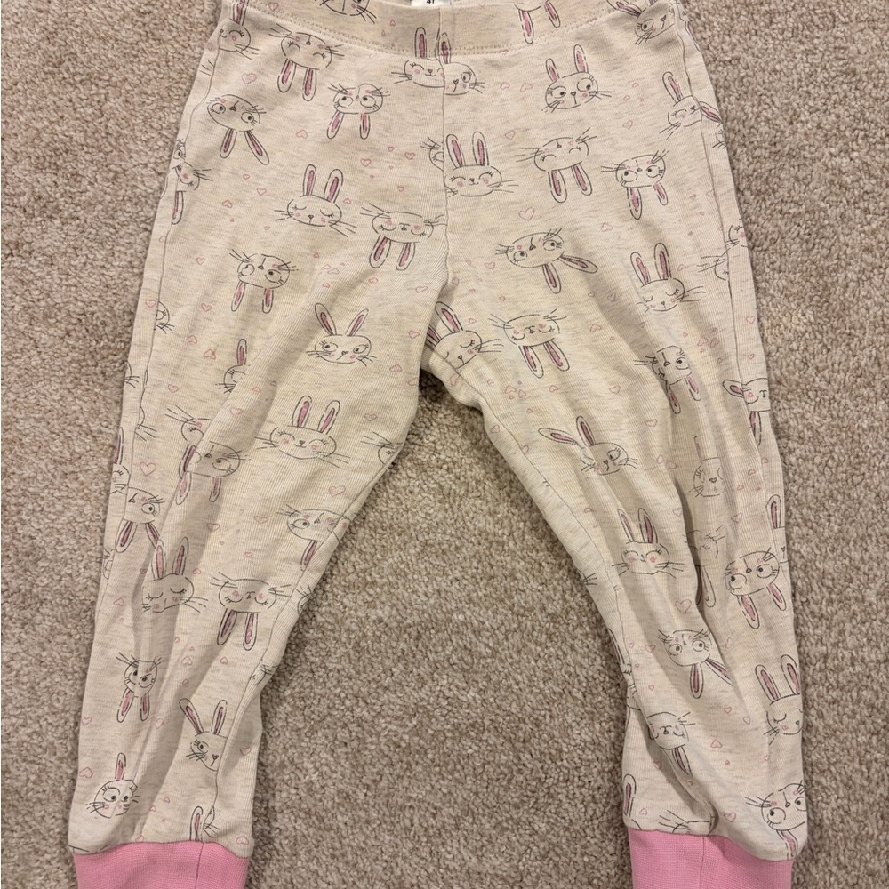 George Pajama Set in Cream and Pink with Bunny Print - Picture 5 of 6